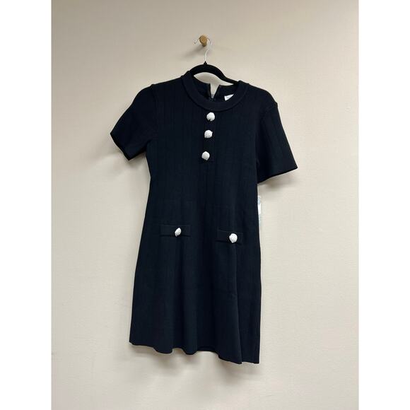 HYACINTH HOUSE Black Knit Barbara Mini Dress Size L NWT Retail $158 Tuckernuck - Picture 4 of 6